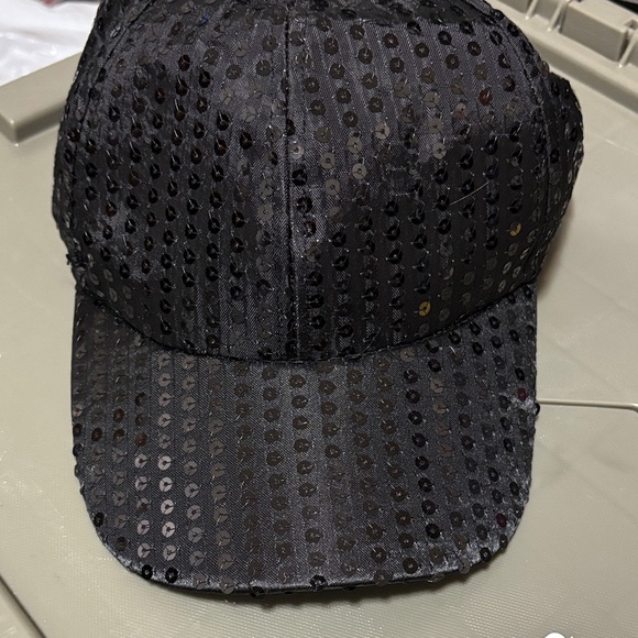 Accessories - Black Sequin‎ adjustable women’s Cap adults OSFA
